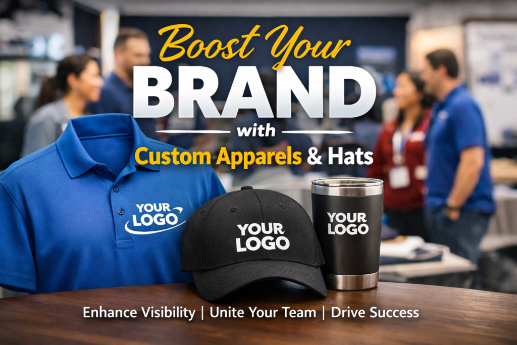 Boost Your Brand With Custom Apparels & Hats