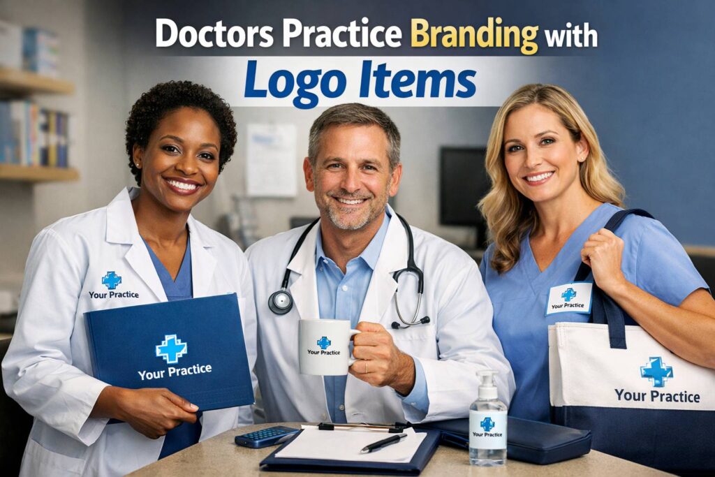 Doctors Practice Branding With Logo Items