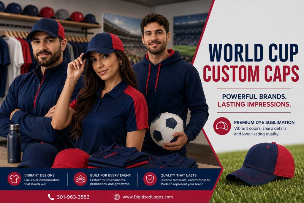 World Cup Custom Caps for Brand Visibility