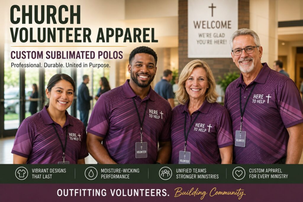 Church Volunteer Apparel: Custom Sublimated Polos Guide