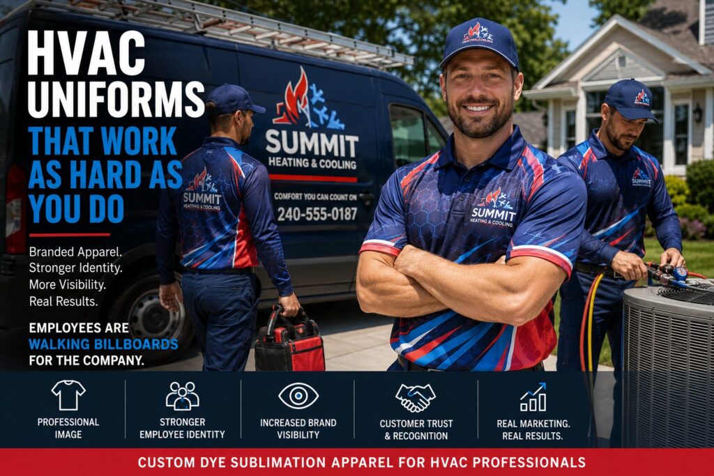 HVAC Uniforms: How Branded Apparel Drives Visibility, Trust, and Business Growth