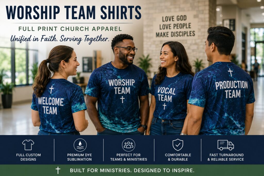 Worship Team Shirts: Custom Apparel Guide for ChurchesWorship Team Shirts: Custom Apparel Guide for Churches