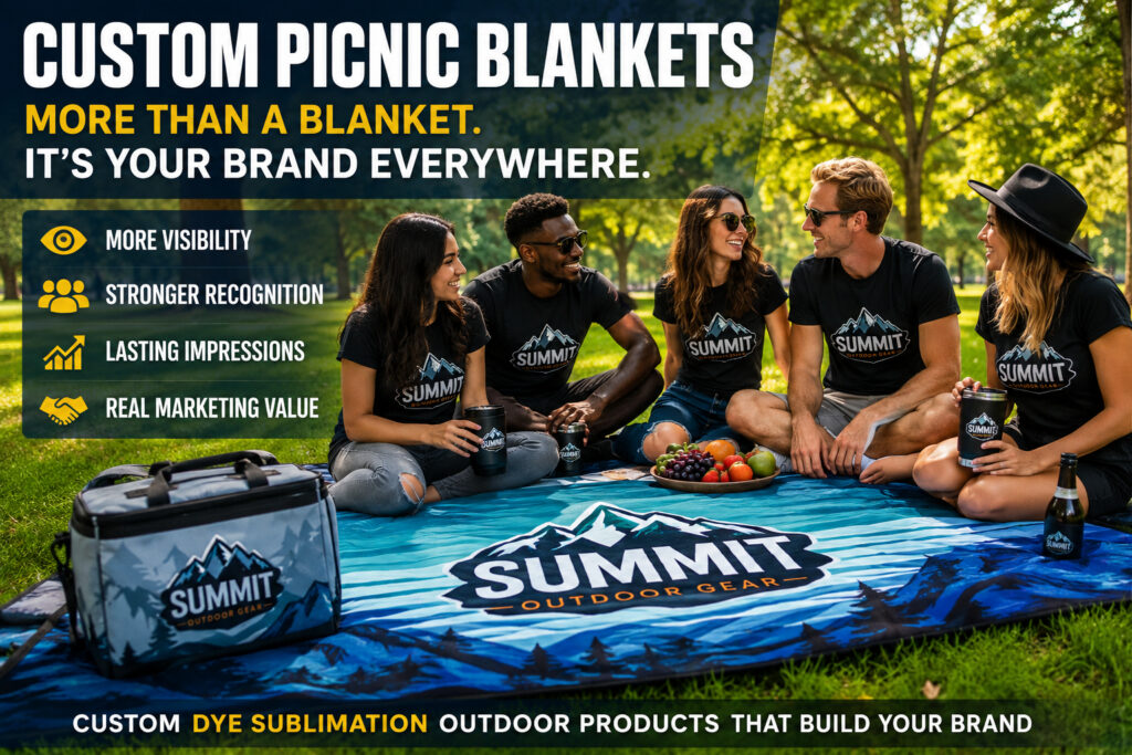 Custom Picnic Blankets for Business Brand Visibility
