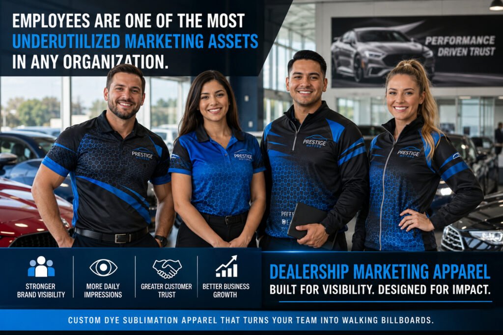 Dealership Marketing Apparel for Automotive Brand Visibility