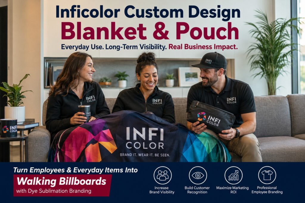 Inficolor Custom Design Blanket & Pouch Branding ROI