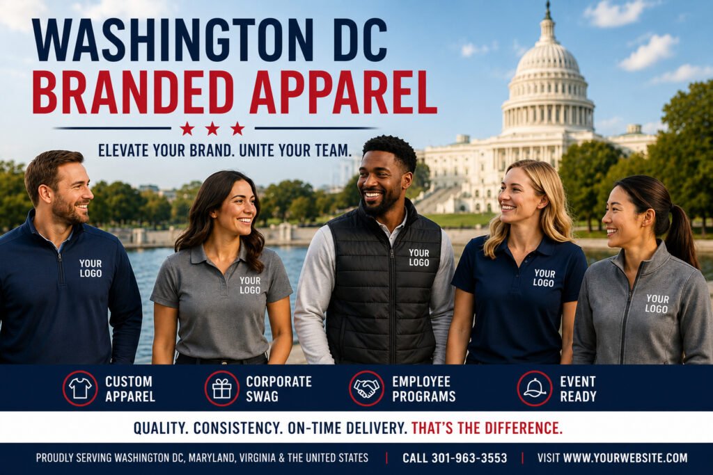 Washington DC Branded Apparel for Businesses & Events
