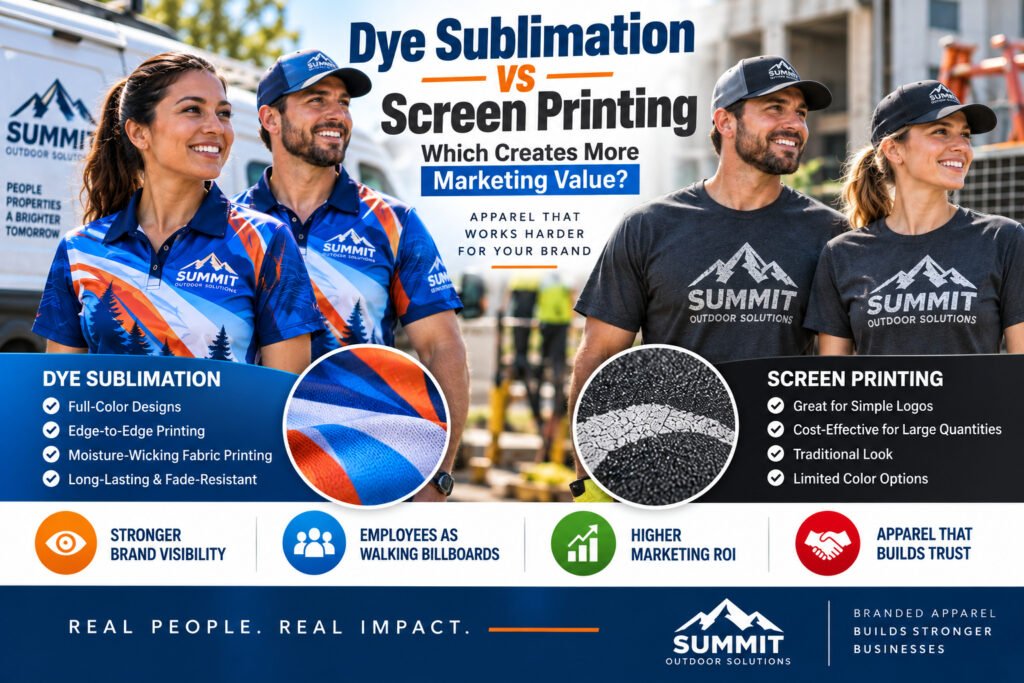 Dye Sublimation vs Screen Printing: Marketing ROI Guide