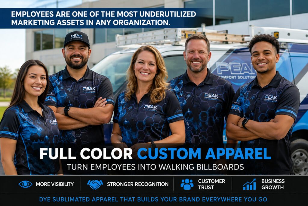 Full Color Custom Apparel: Turn Employees Into Ads